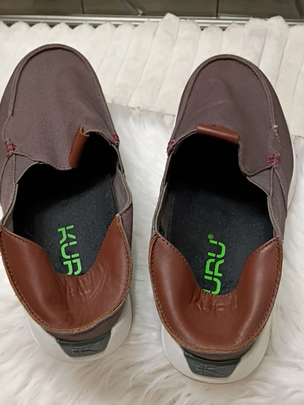 Kuru Pace Walnut Brown Orthopedic Arch Supportive Slip On Deck Shoes 9.5M